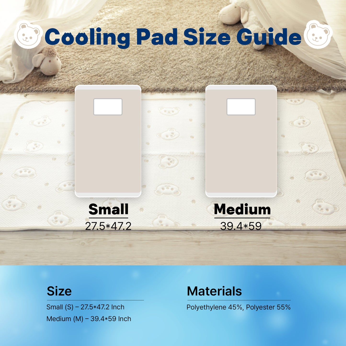 Summer Cool Ice Mattress Pad for Babies or PETS, Q-Max Over 0.4