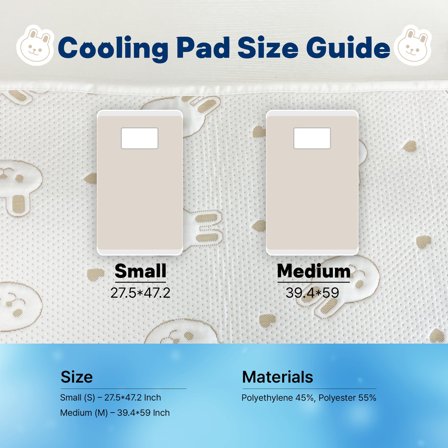 Summer Cool Ice Mattress Pad for Babies or PETS, Q-Max Over 0.4