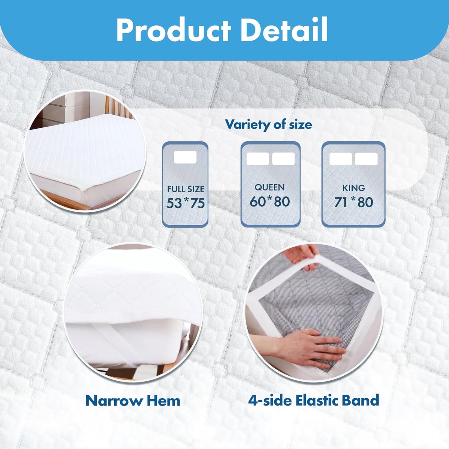 ILWOUL Eumsung Summer Cooling Mattress Pad – Lightweight, Breathable, Washable, Soft & Durable Topper for Hot Sleepers, Q-Max 0.4 Cool-to-Touch Fabric Bed Mattress Pad – Made in Korea