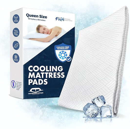 ILWOUL DURARON Summer Cooling Mattress Pad – Lightweight, Breathable, Washable, Soft & Durable Topper for Hot Sleepers, Q-Max 0.4 Cool-to-Touch Fabric, 3 Sizes, Bed Mattress Pad – Made in Korea