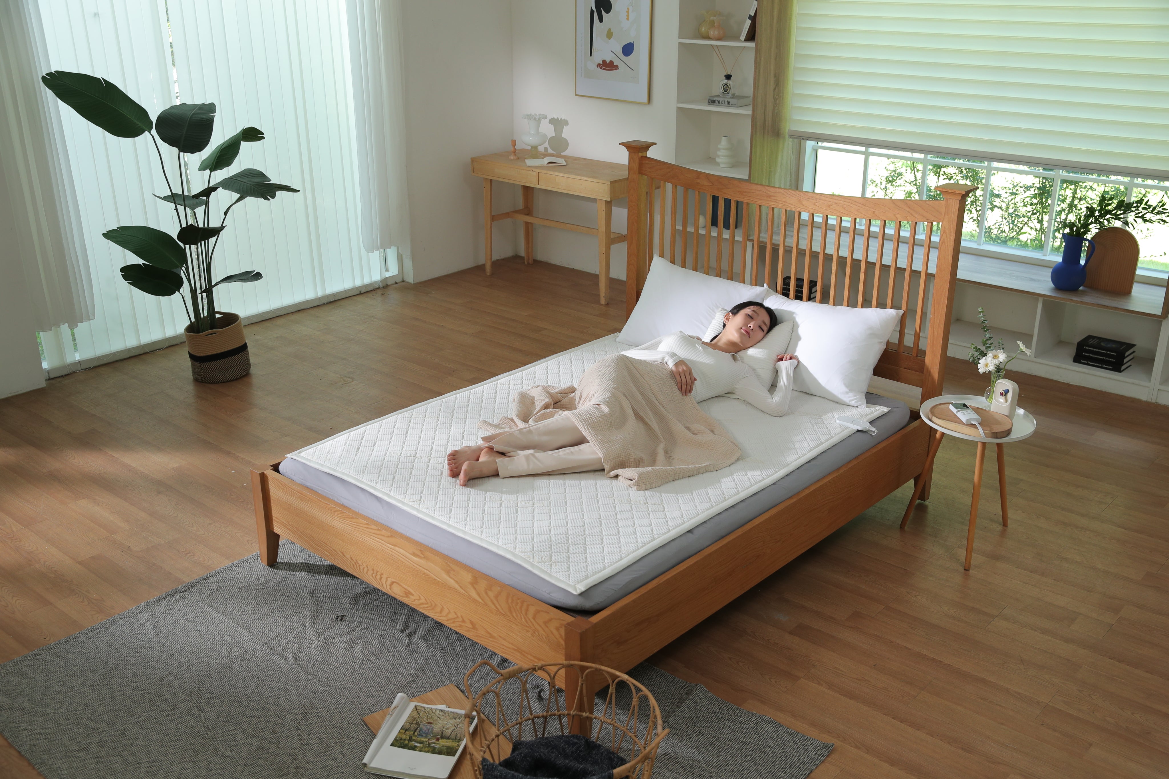 KKACHILI EVENT 일월 최고급 프리미엄 라이오셀 텐셀 섬유 카본 온열매트 싱글/퀸 GML Almohadilla calefactora eléctrica de carbono con tela Tencel-zoom-5